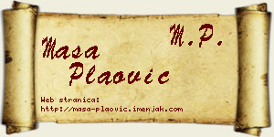 Maša Plaović vizit kartica